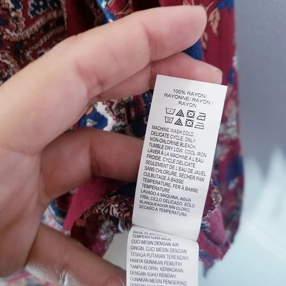🌸 Lucky Brand | Bohemian‎ Floral Jersey Top S - Picture 10 of 13